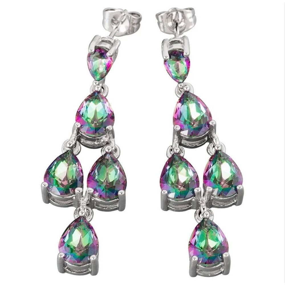 Mystic Topaz Chandelier Earrings